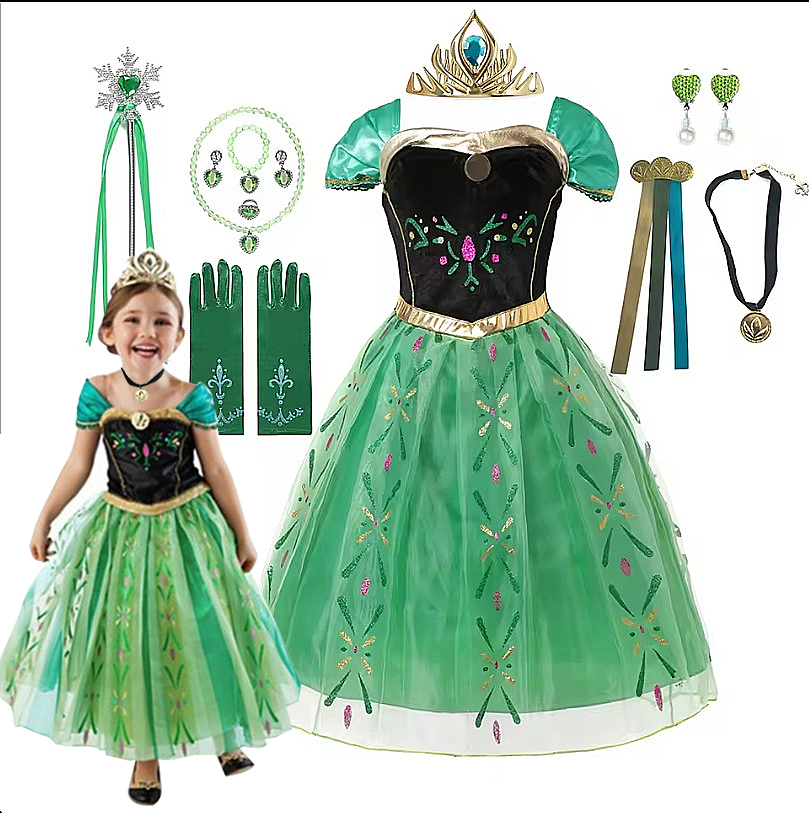 Summer Clothing Kids - Anna Costume For Kids Girl Fancy