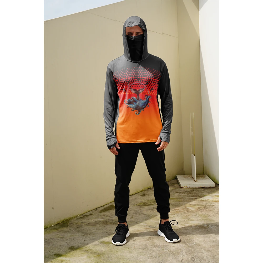 Summer Knit Clothing - Fishing Shirts Men Sun Protection Hoodie