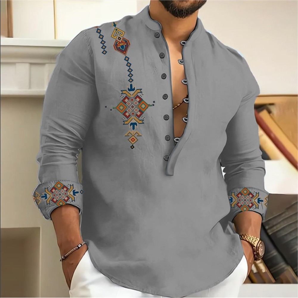 Summer Clothing Men 2025 - 2025 Summer Men's Hawaiian Shirt Long