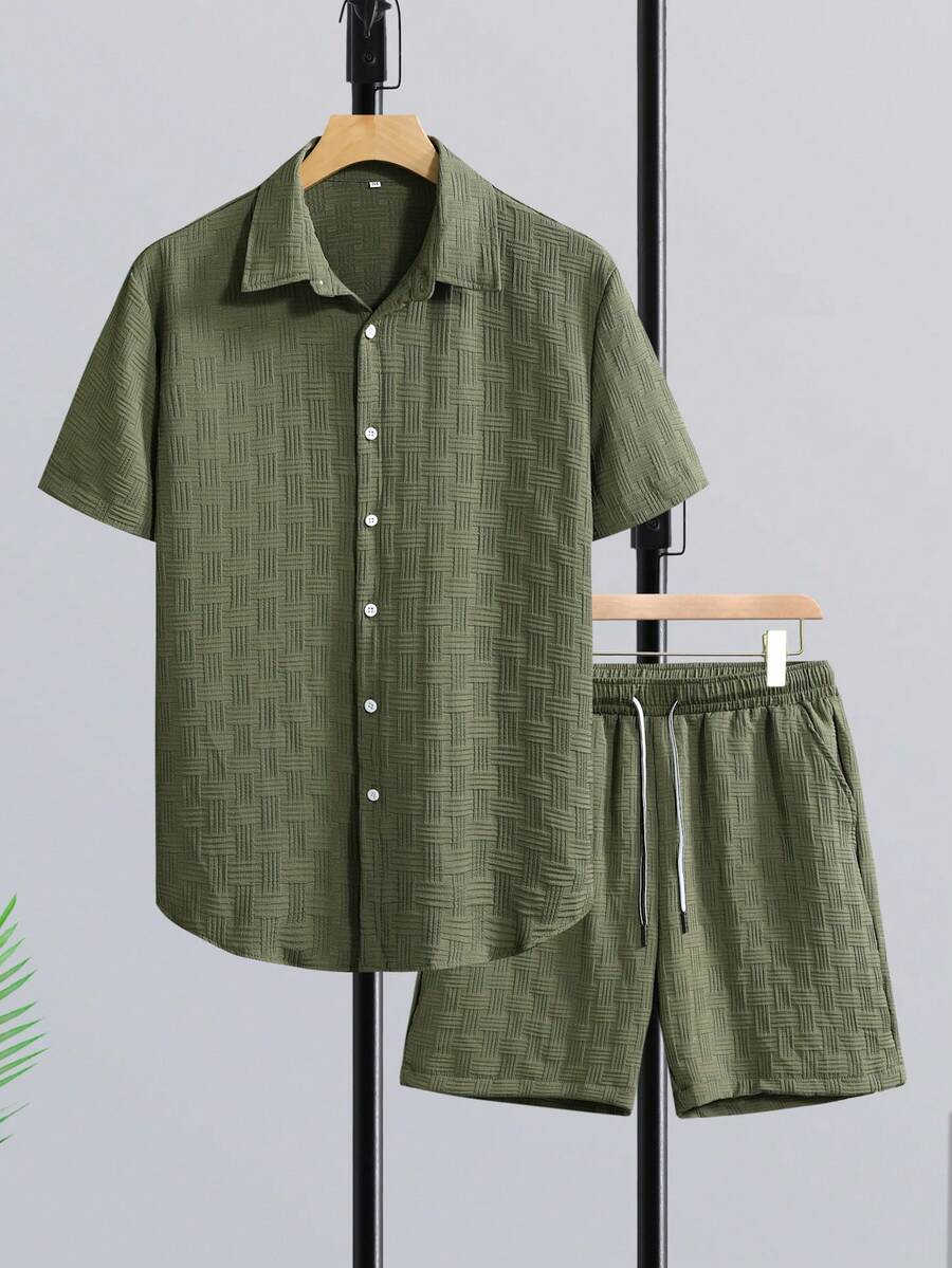 Linen Shorts Men - Manfinity RSRT Men's Mature Vacation Short