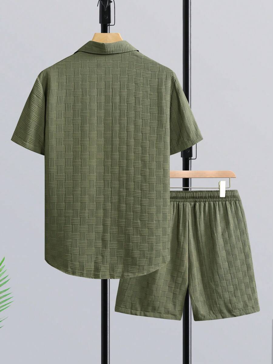 Linen Shorts Men - Genlund Men's Mature Vacation Short Sleeve
