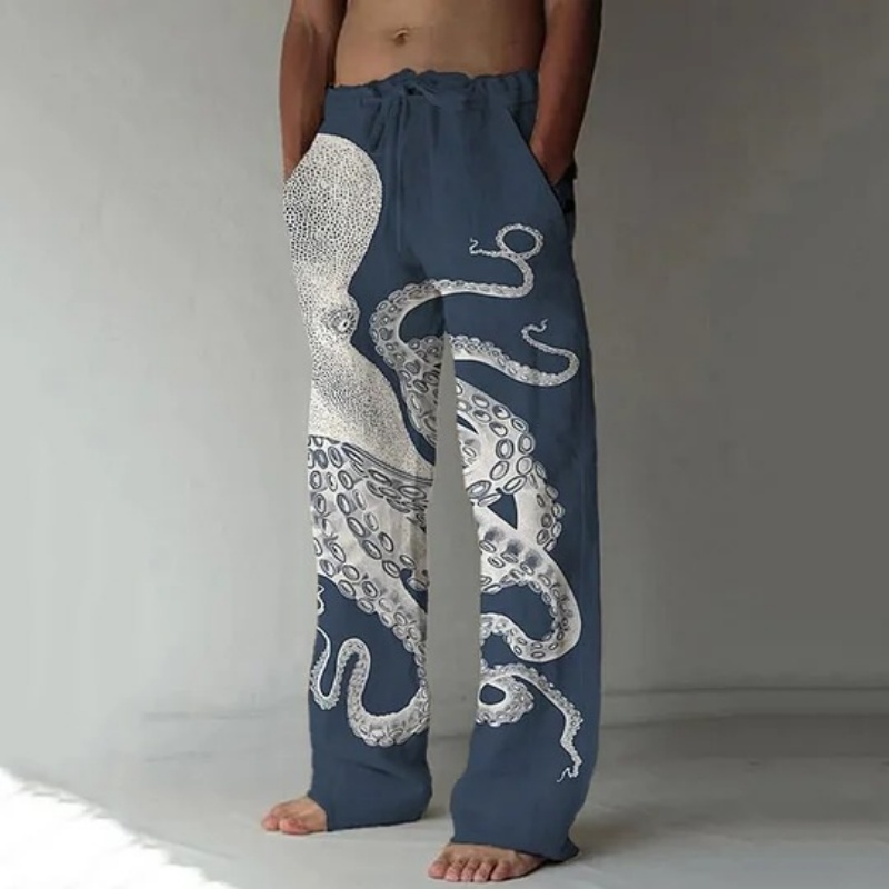 Summer Clothing Men 2025 - Japanese Art Octopus Graphic Printed Casual