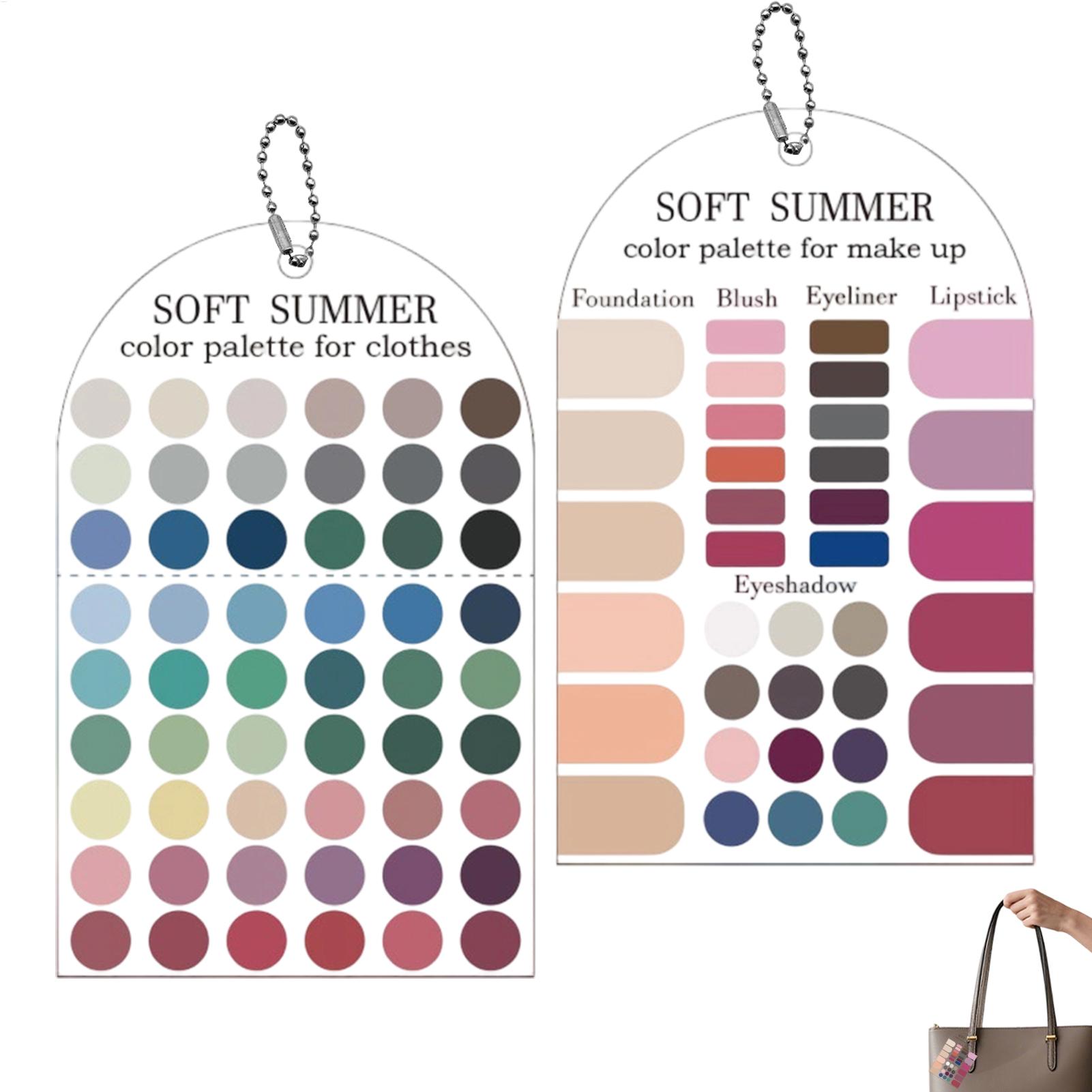 Summer Clothing Guide - Summer Color Palette Card 2PCS Acrylic