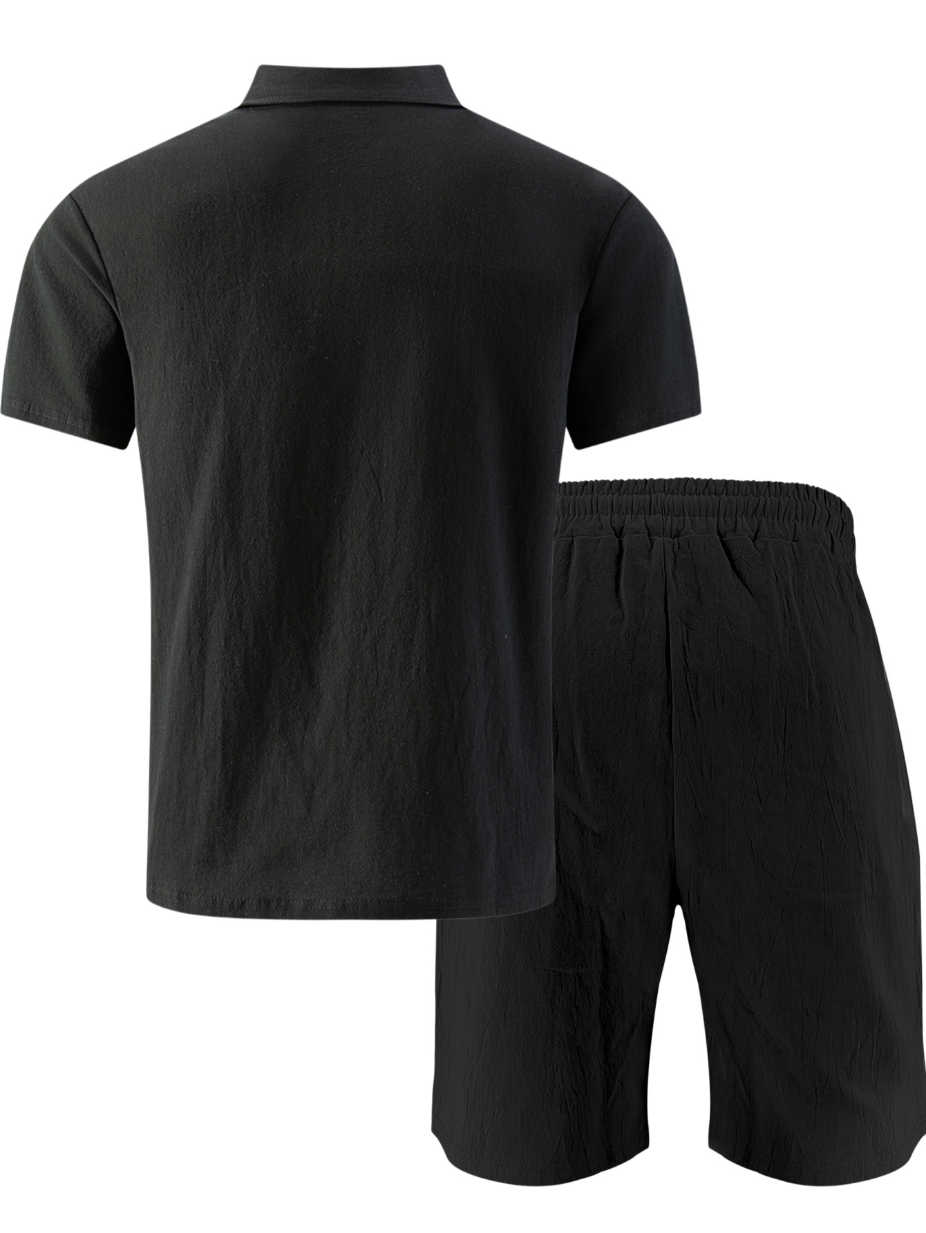 Men's Textured Linen Polo Shor - Linen Shorts Men review and price