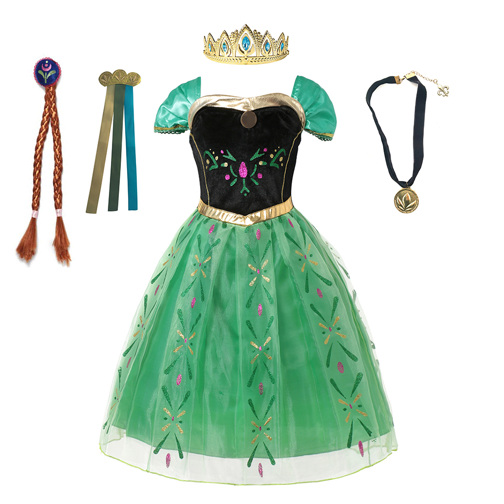 Anna Costume For Kids Girl Fan - Summer Clothing Kids review and price
