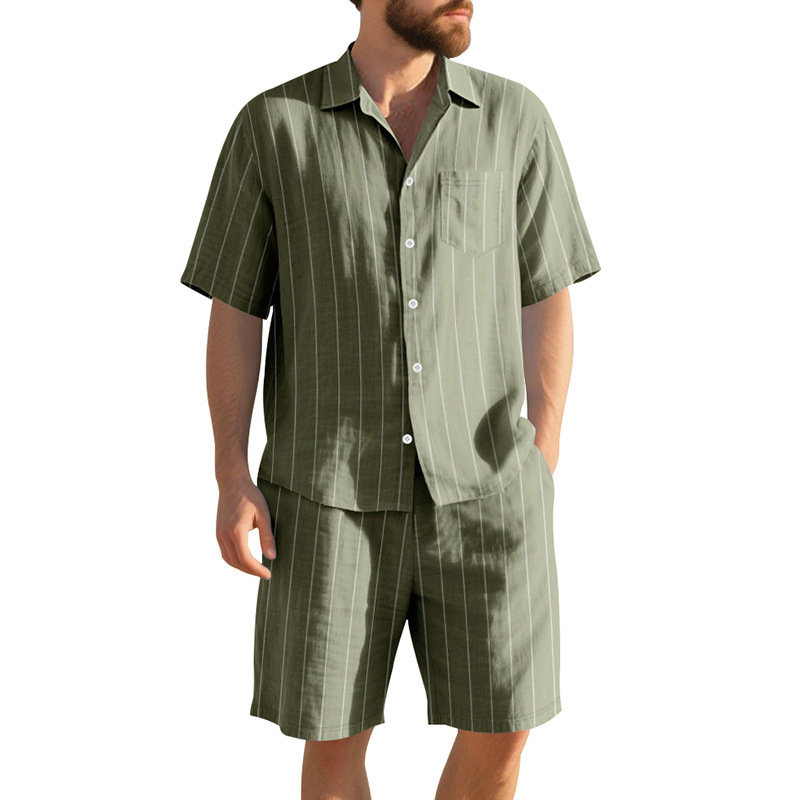 Summer Linen Suit Men's Stripe - Linen Shorts Men review and price