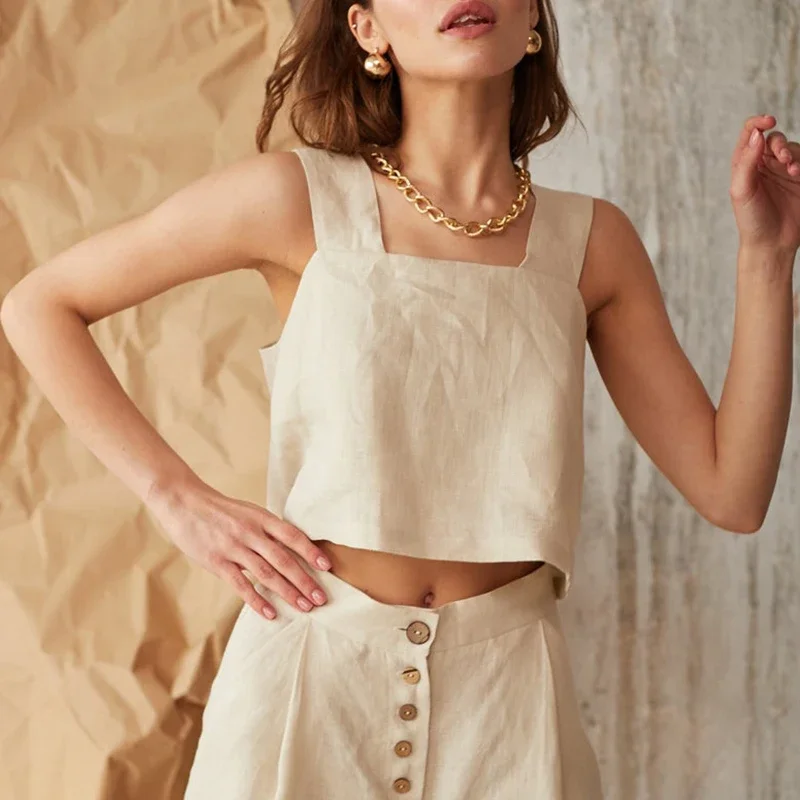 Vintage Cotton Linen Women Tan - Summer De Clothing review and price