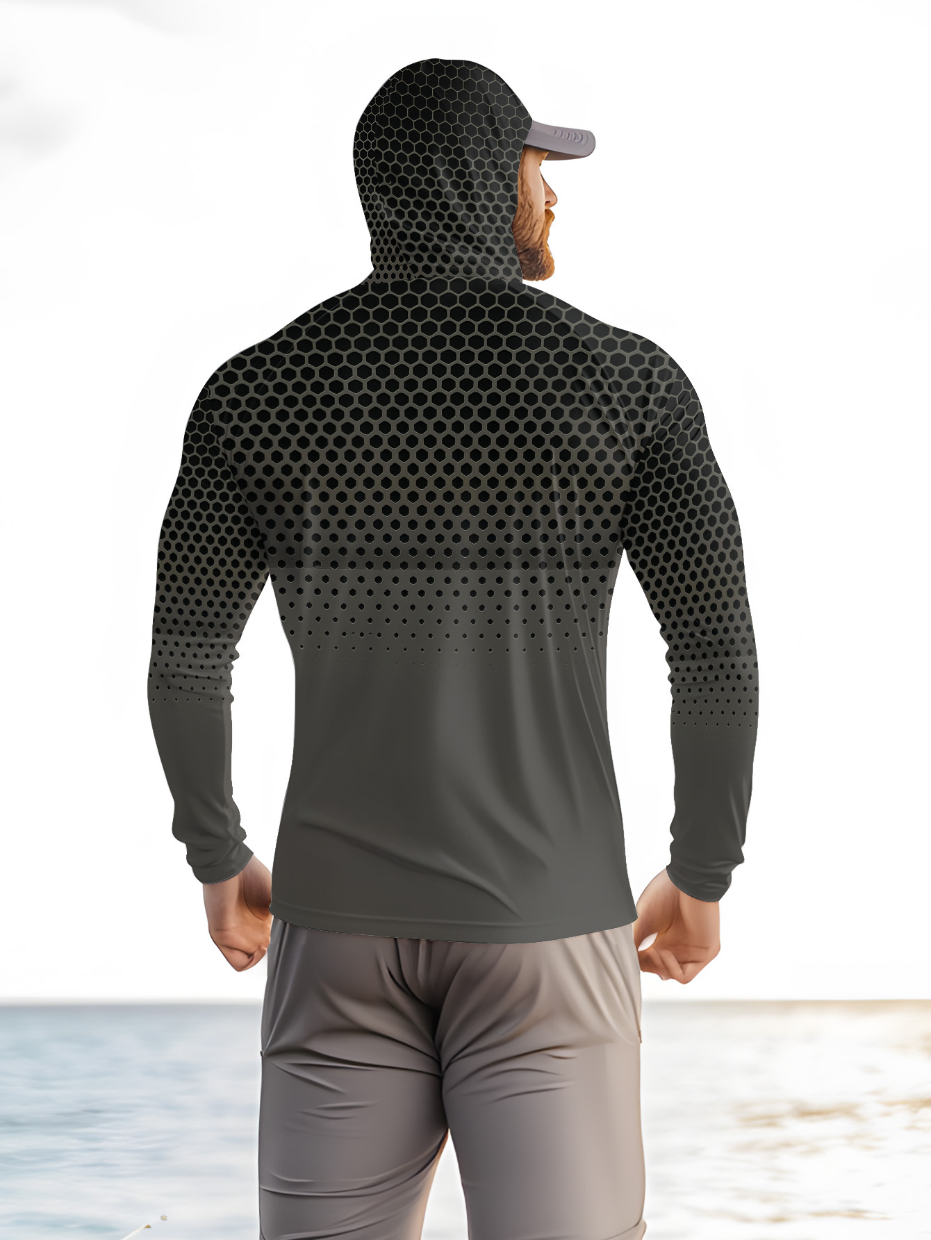 Men Hood Fishing Shirt long sl - Summer Knit Clothing review and price