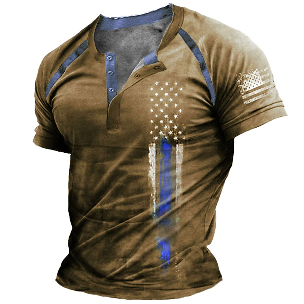 Funny 3D American Flag Print M - Summer Knit Clothing review and price