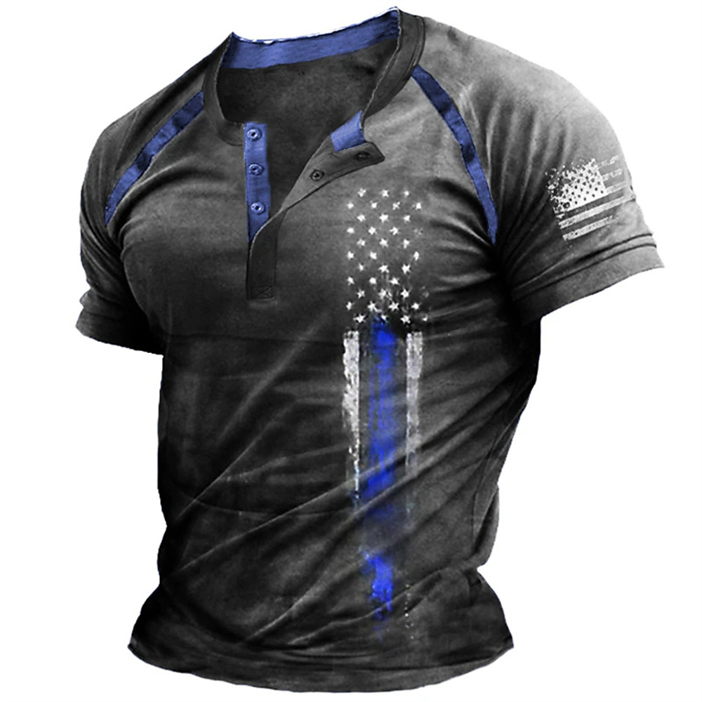 Funny 3D American Flag Print M - Summer Knit Clothing review and price