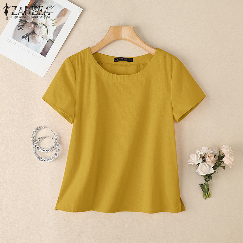 ZANZEA Summer Casual Cotton Bl - Summer De Clothing review and price