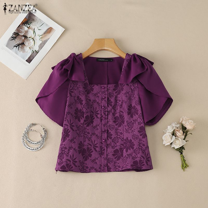 ZANZEA Woman Elegant Floral Ja - Summer De Clothing review and price