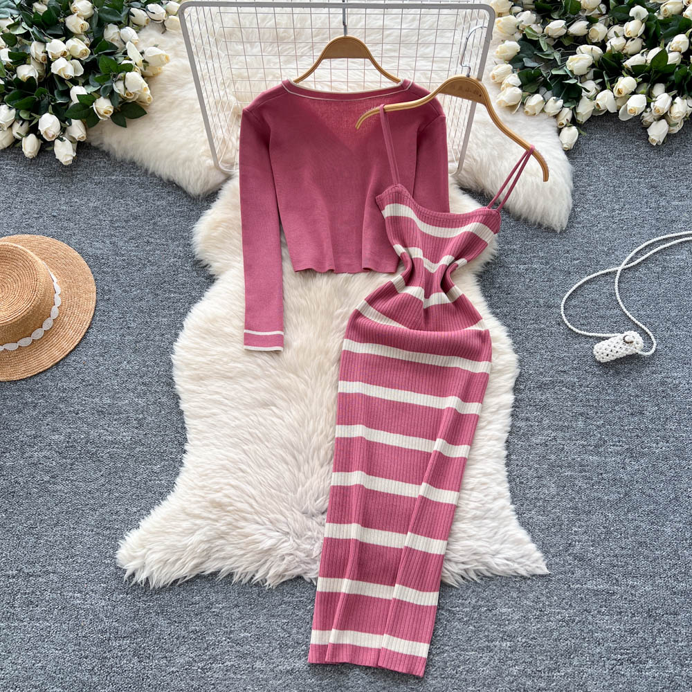sexy basics striped Knit  slim - Summer Clothing In Winter review and price