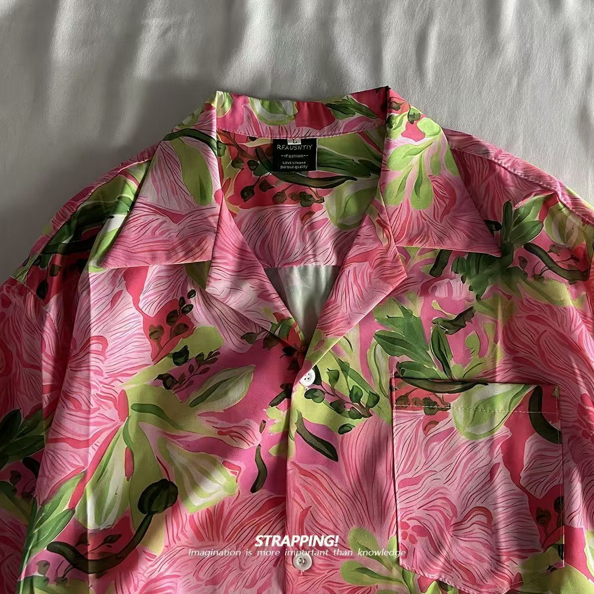 Pink Graffiti Floral Cuban Col - Summer Clothing Men 2025 review and price