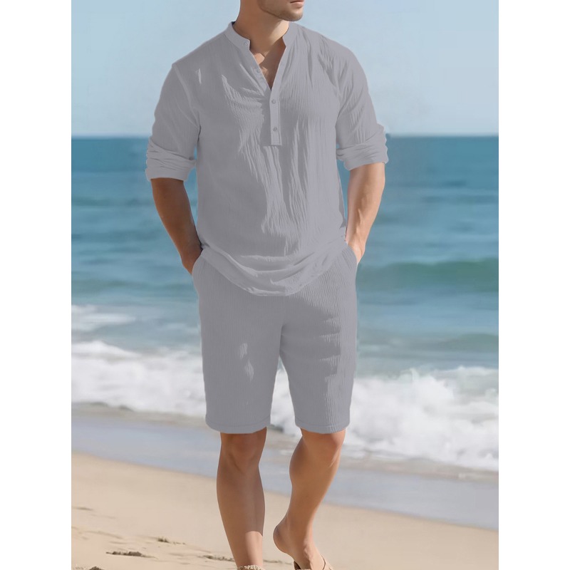 Men's White Linen Blend Two Pi - Linen Shorts Men review and price