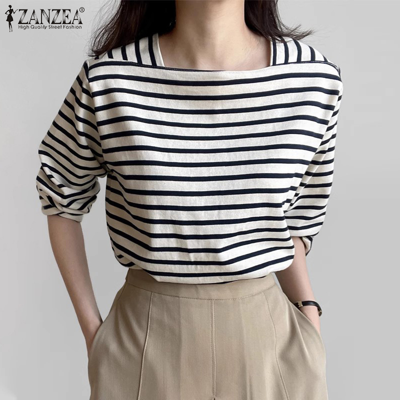 ZANZEA Woman Casual Striped Bl - Summer De Clothing review and price