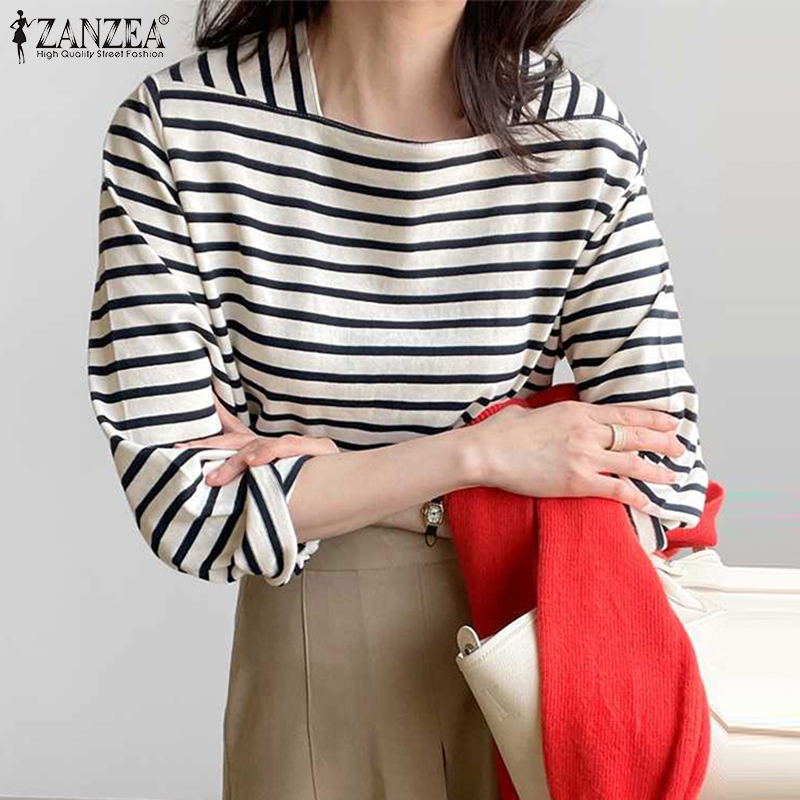 ZANZEA Woman Casual Striped Bl - Summer De Clothing review and price