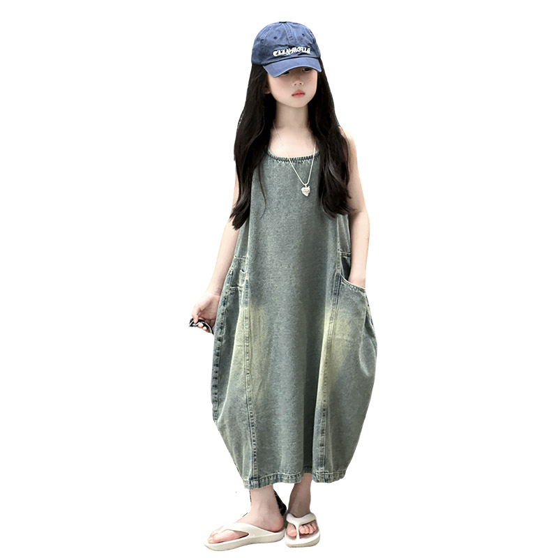 Vintage Blue Children Girls Hi - Summer Clothing Kids review and price