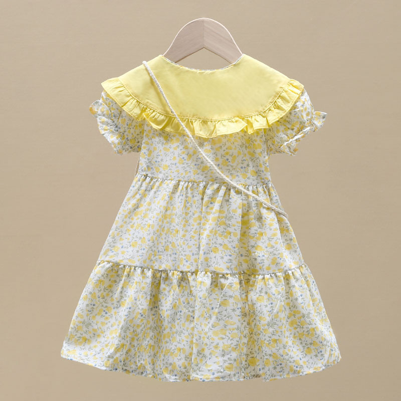 2PCS Summer Yellow Floral Chil - Summer Clothing For Teen Girls review and price