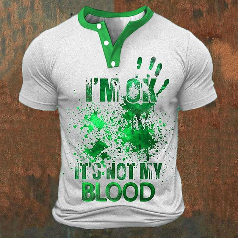 Funny 3D Letter Print Men's He - Summer Knit Clothing review and price