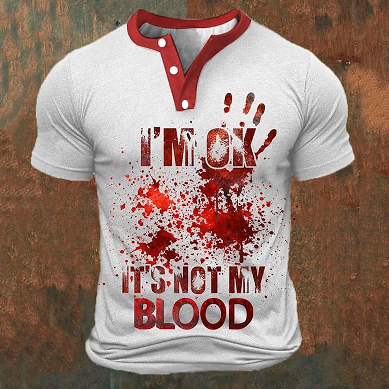 Funny 3D Letter Print Men's He - Summer Knit Clothing review and price