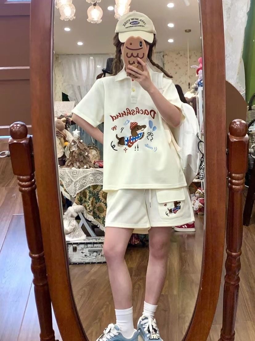 Kawaii Embroidery Dog Japan St - Summer Clothing Japan review and price